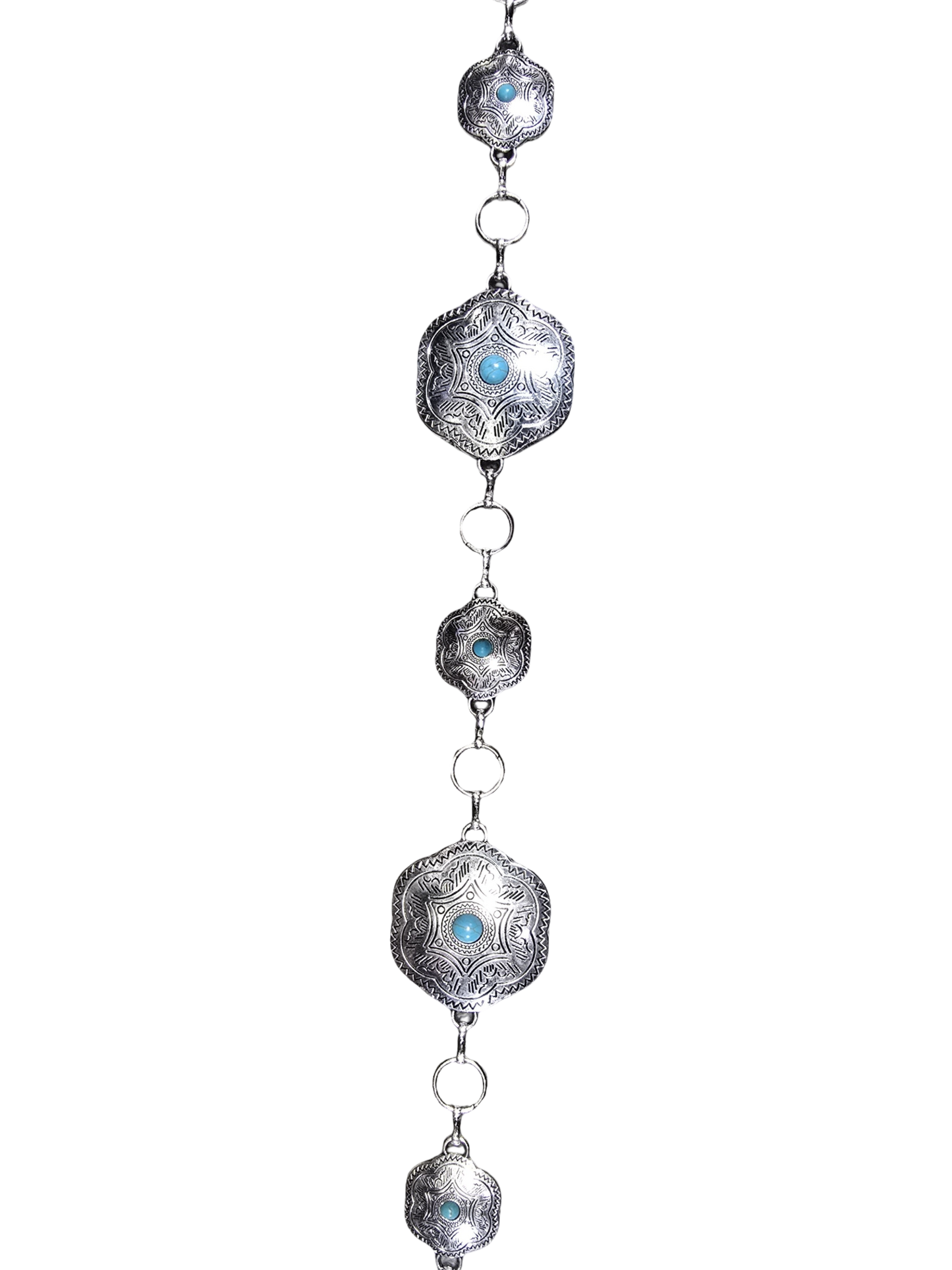 Metal Cowboy Belt with Round Conchos – For Women