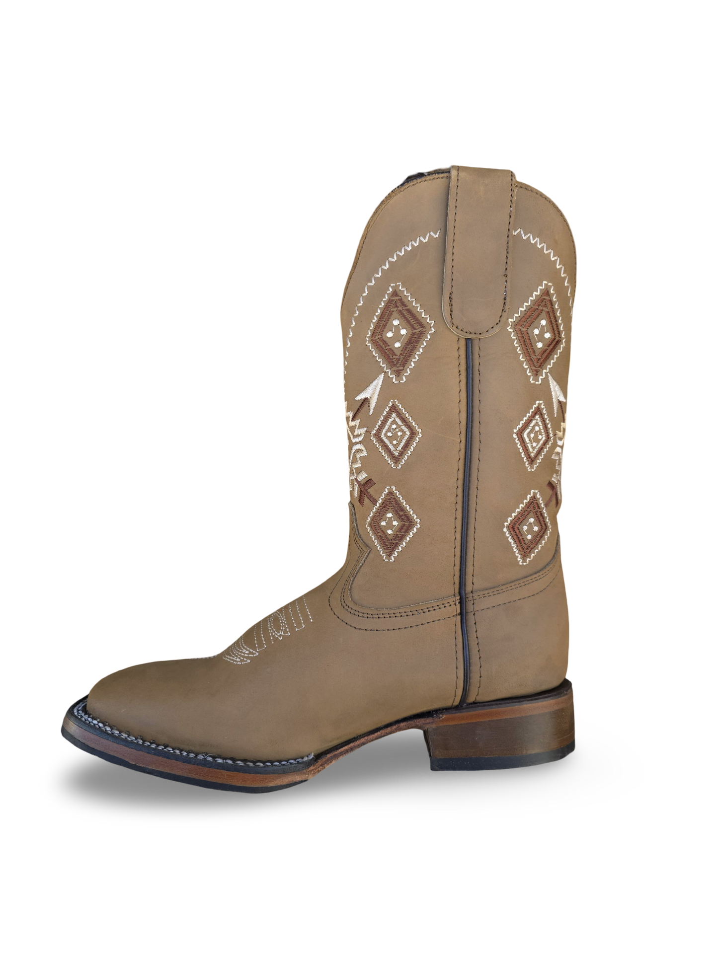 BOTAS VAQUERAS DAMA BORDADA 436 BD OCRE (potrillo salvaje)