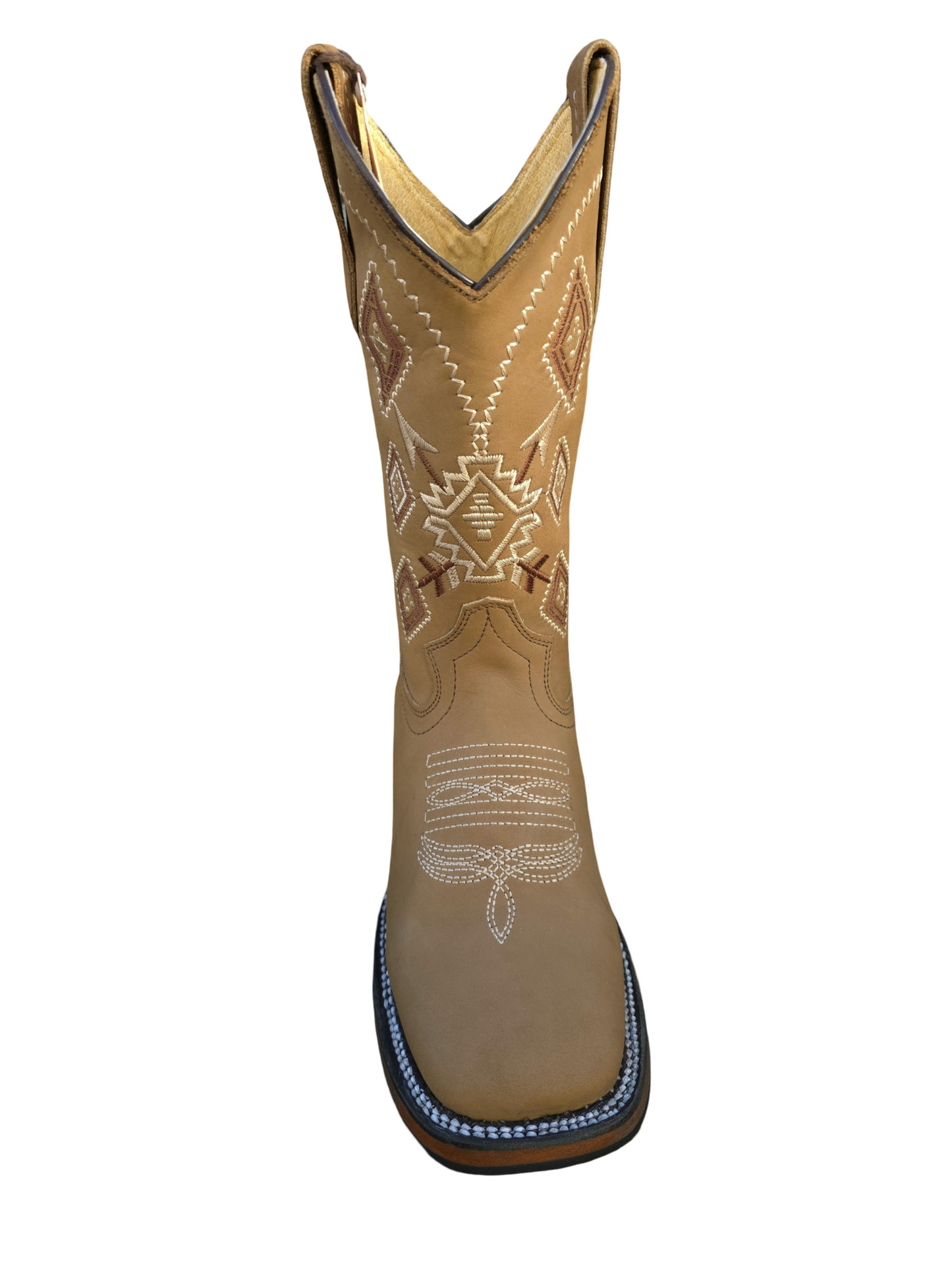 BOTAS VAQUERAS DAMA BORDADA 436 BD OCRE (potrillo salvaje)