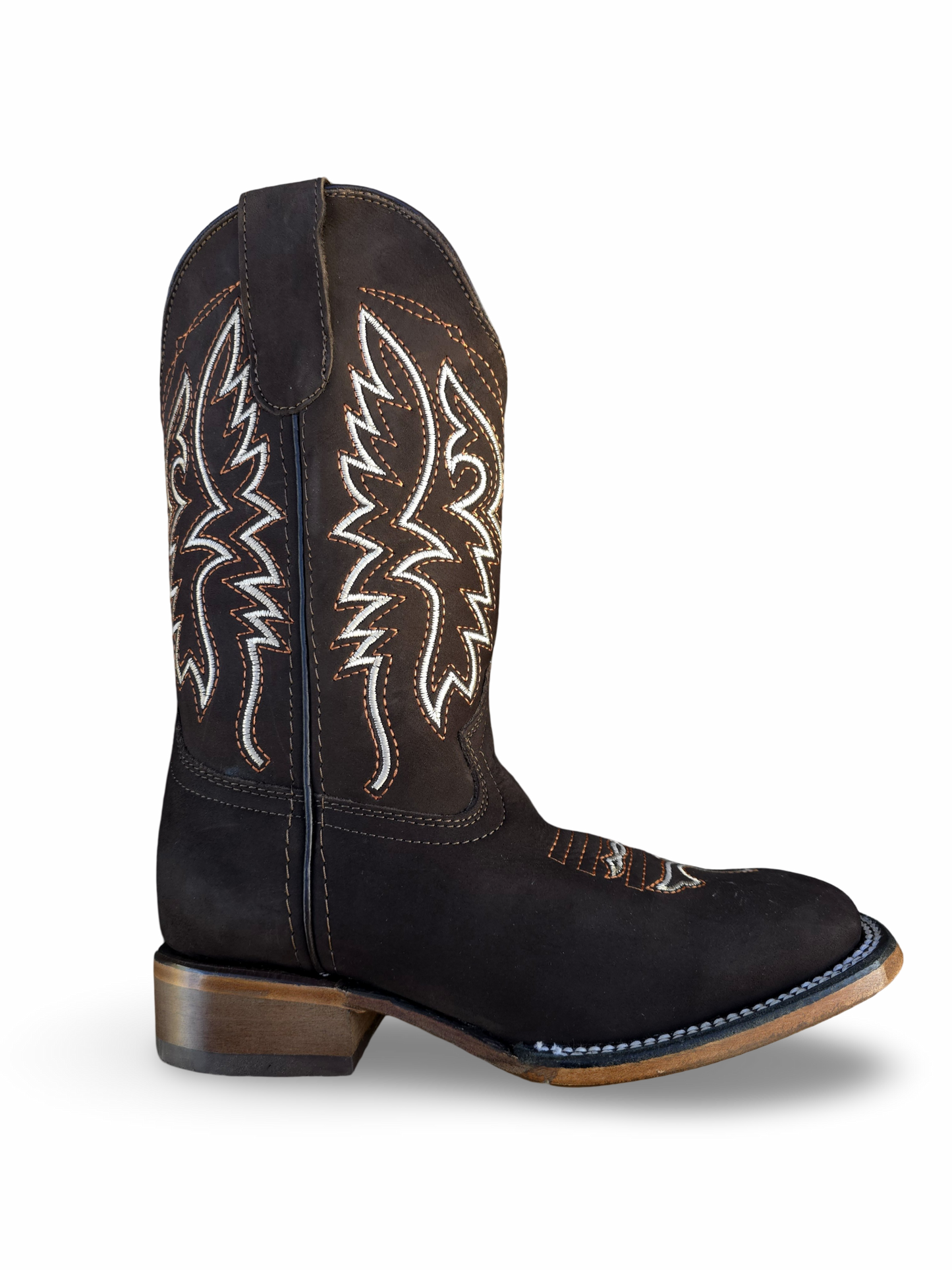 BOTAS VAQUERAS DAMA BORDADA 445 BD CAFE (potrillo salvaje)