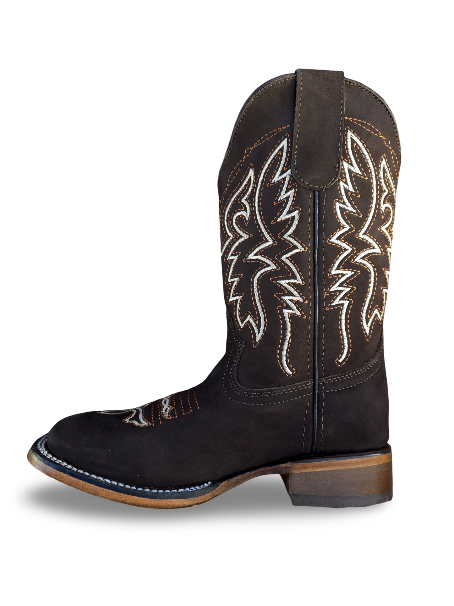 BOTAS VAQUERAS DAMA BORDADA 445 BD CAFE (potrillo salvaje)