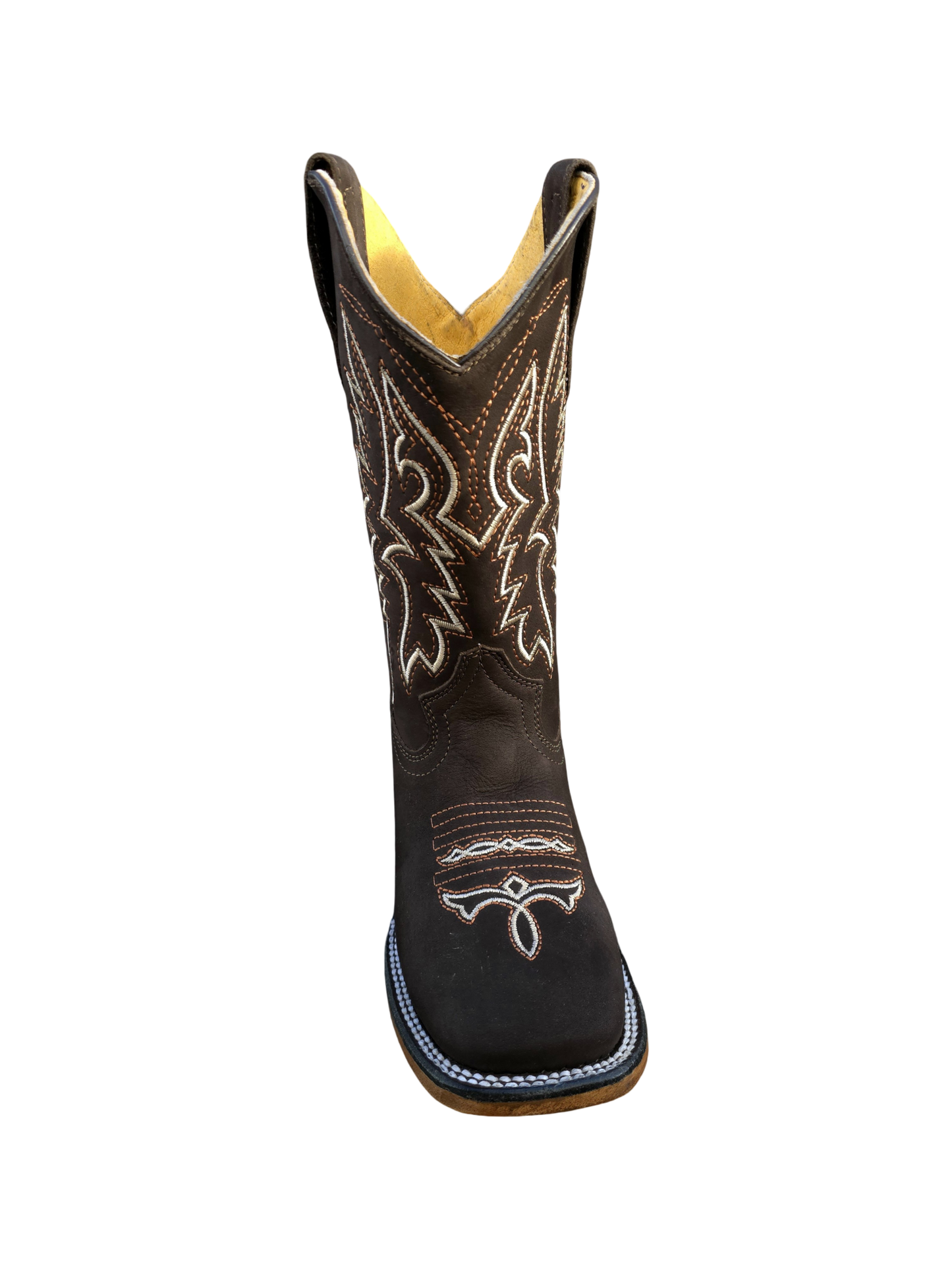BOTAS VAQUERAS DAMA BORDADA 445 BD CAFE (potrillo salvaje)