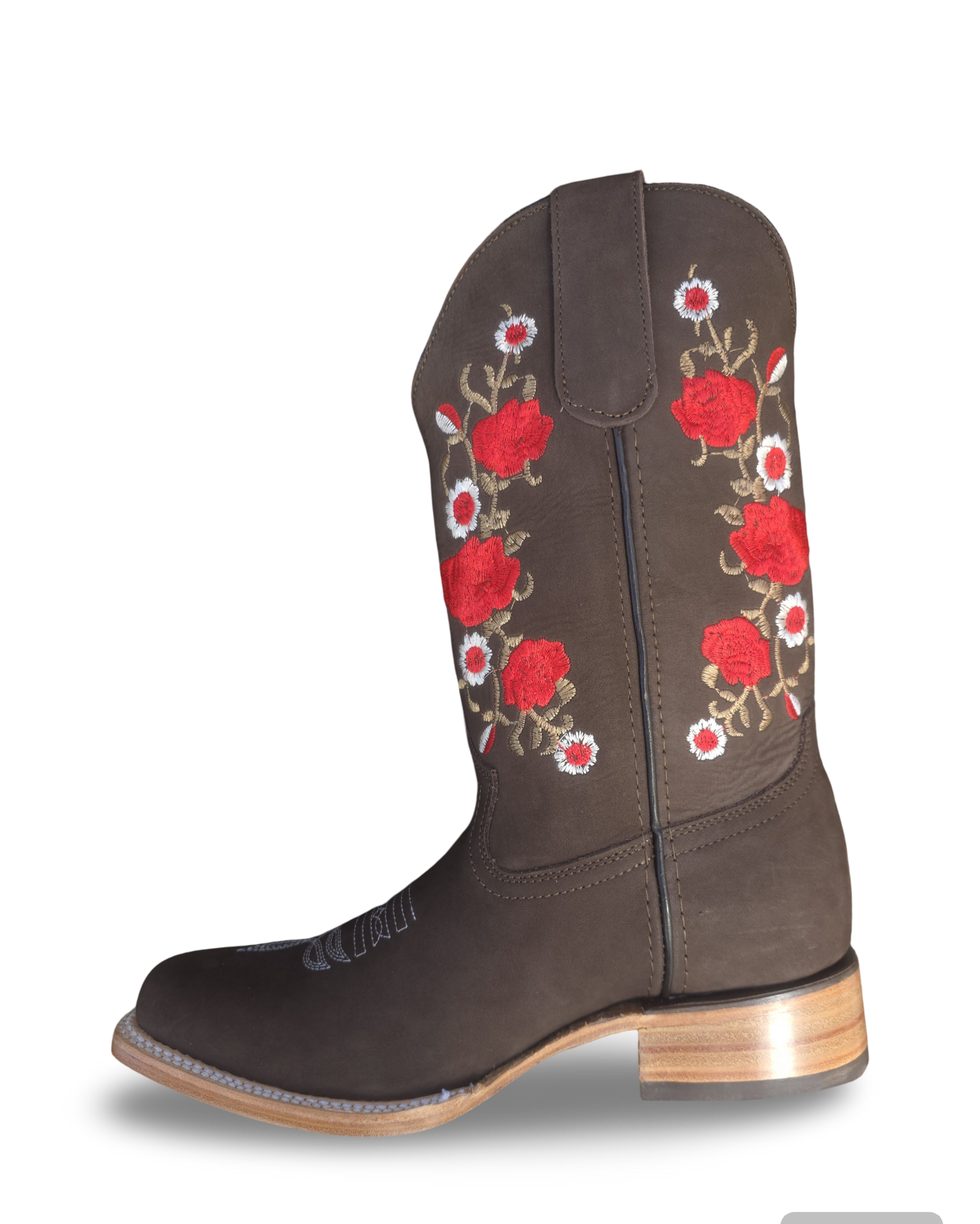 BOTAS VAQUERAS DAMA BORDADA 426 BD FLORES (potrillo salvaje)