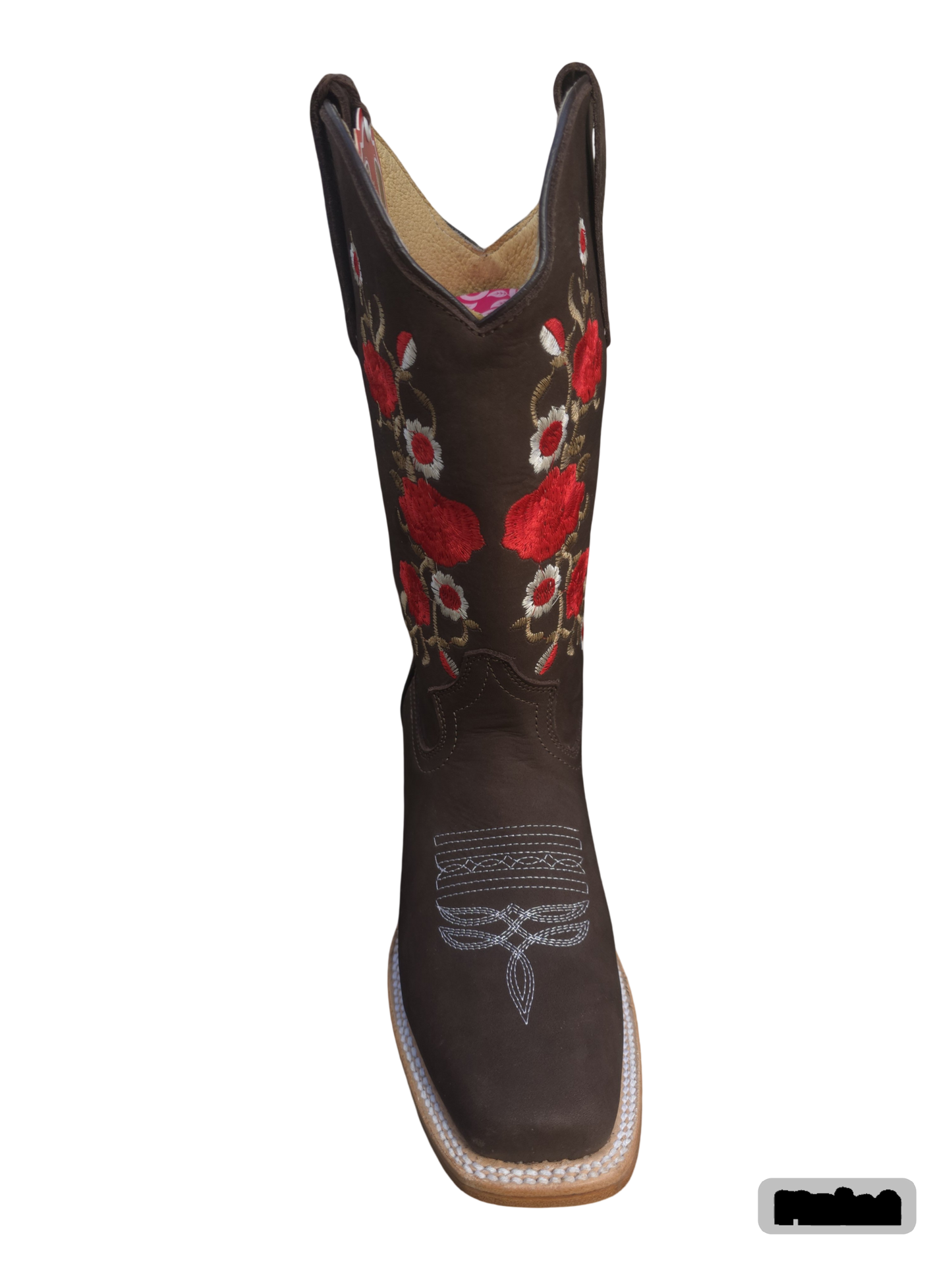 BOTAS VAQUERAS DAMA BORDADA 426 BD FLORES (potrillo salvaje)