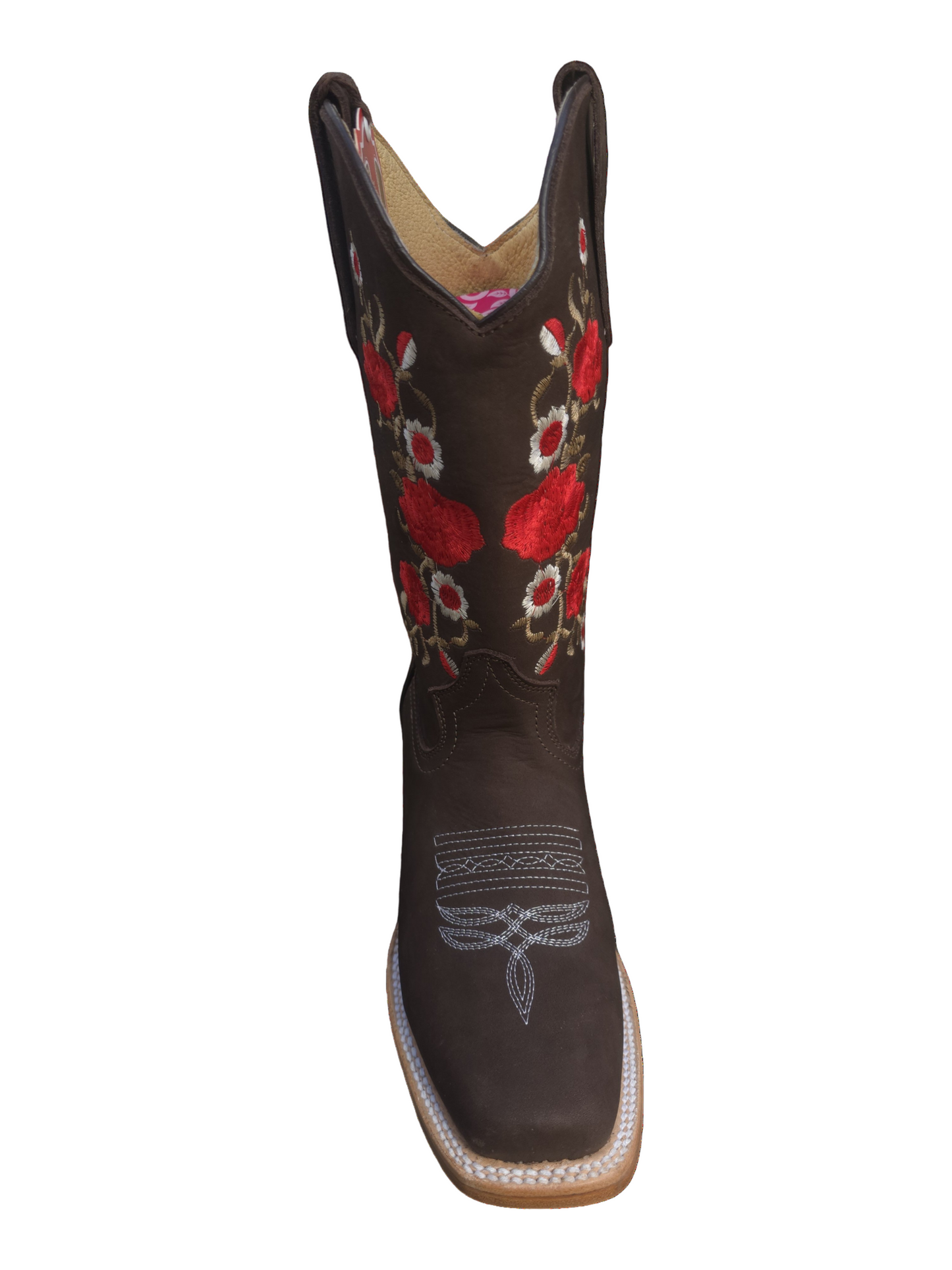 BOTAS VAQUERAS DAMA BORDADA 426 BD FLORES (potrillo salvaje)
