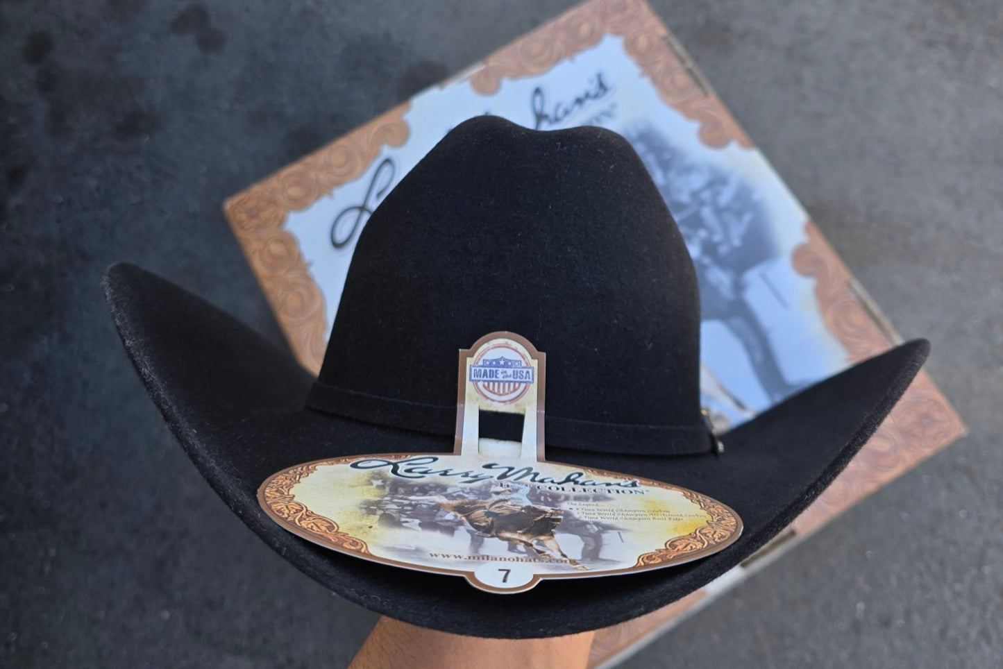 LARRY MAHAN'S 10X COWBOY FELT HAT BLACK