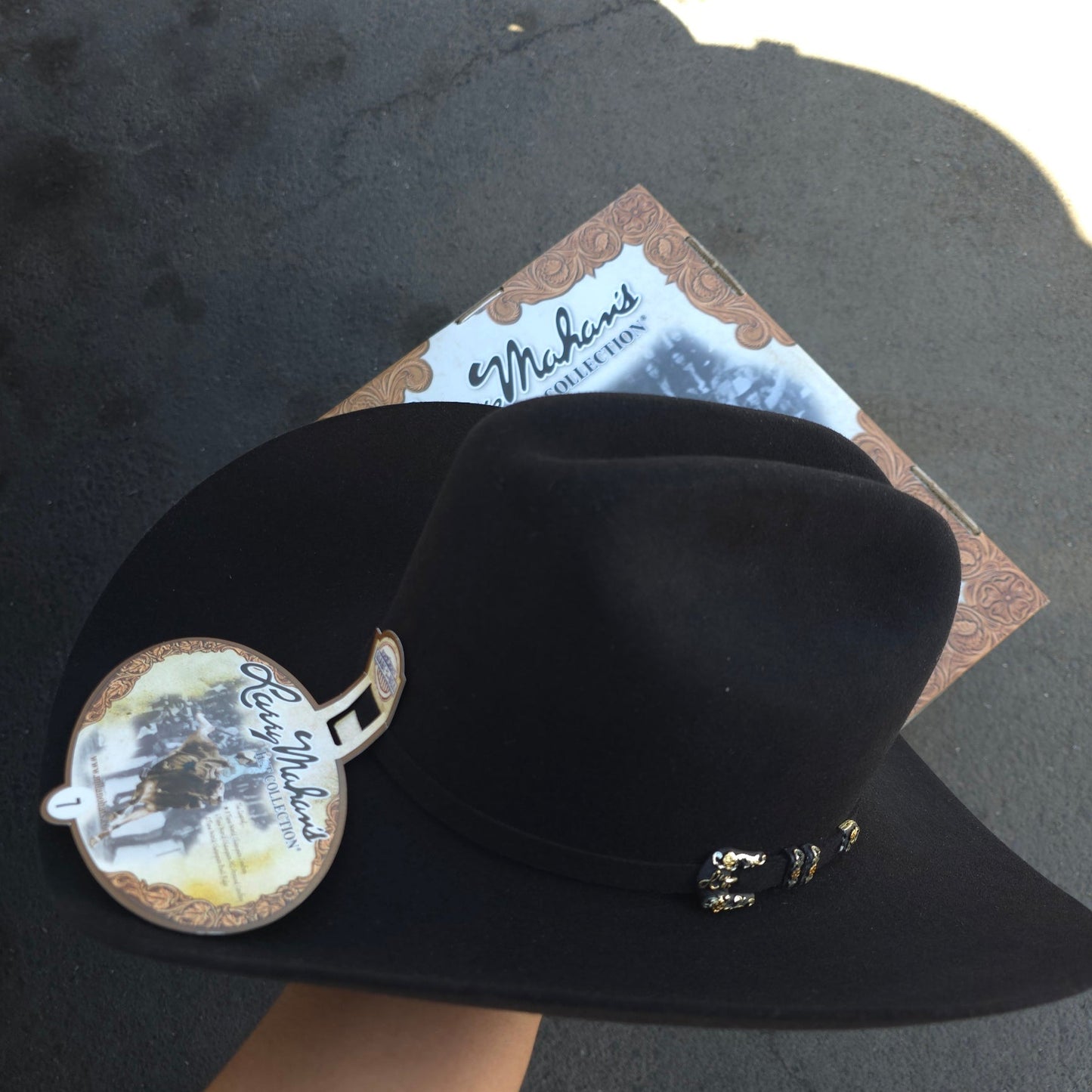 LARRY MAHAN'S 10X COWBOY FELT HAT BLACK