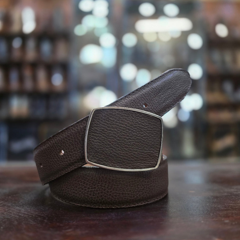 Cinto Vaquero Piel Floter – Café Oscuro