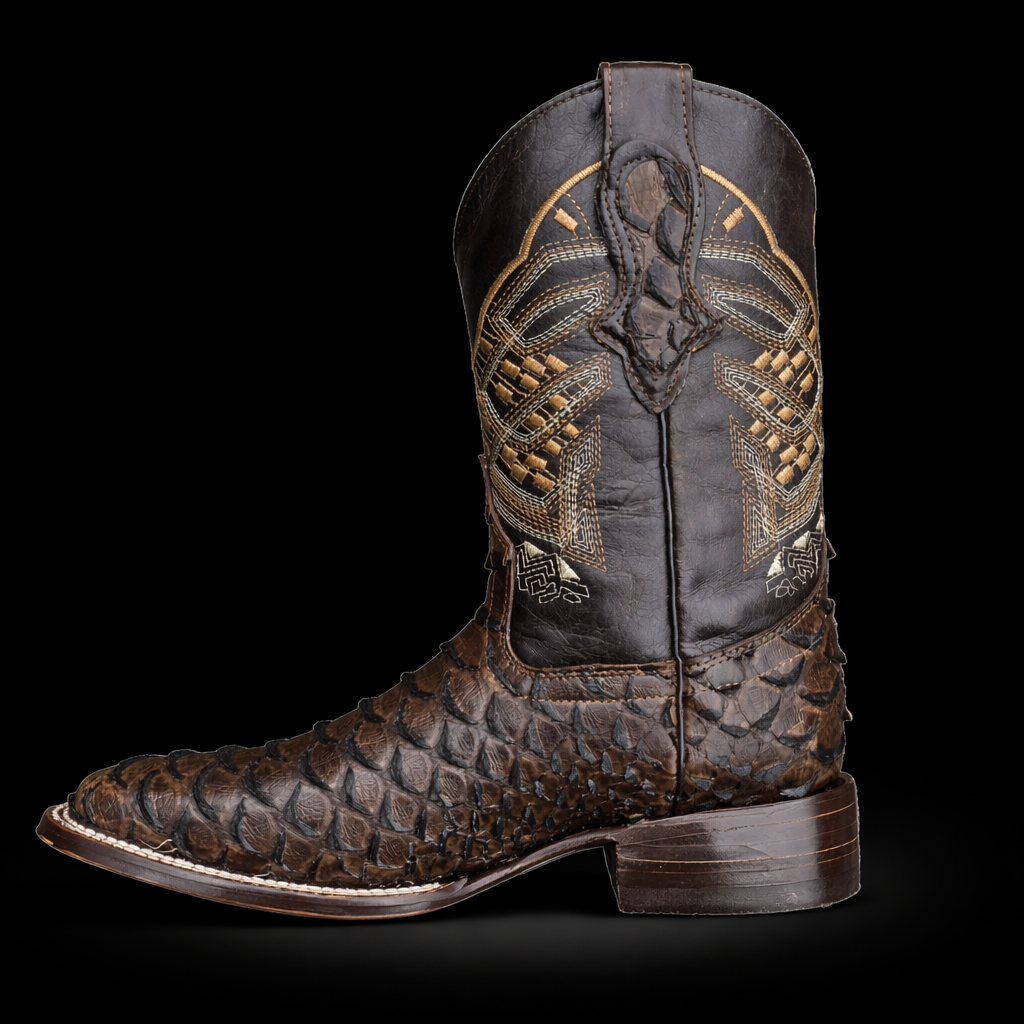 BROWN GIANT PRINT PHYTON BOOTS