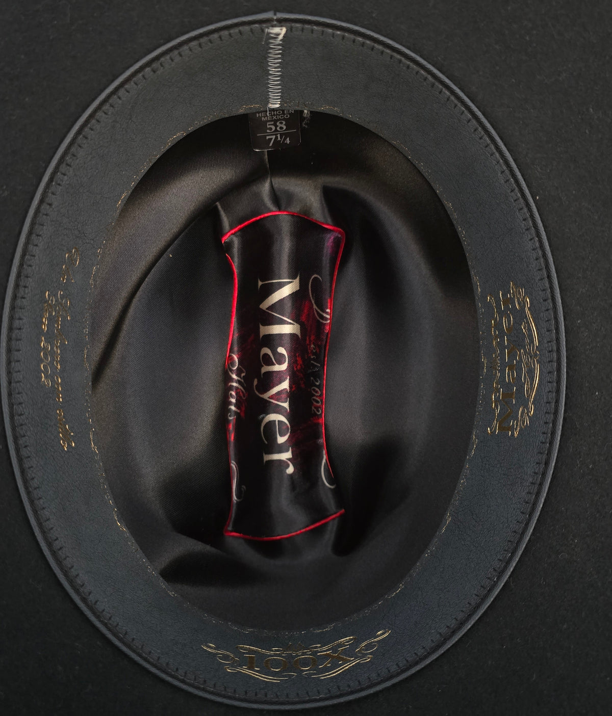 TEXANA (FELT HAT) MAYER 100X SINALOA COLOR NEGRA