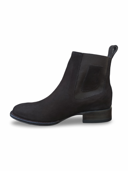 VESTIGIUM WIDE SQUARE TOE NOBUCK DARK TABACCO