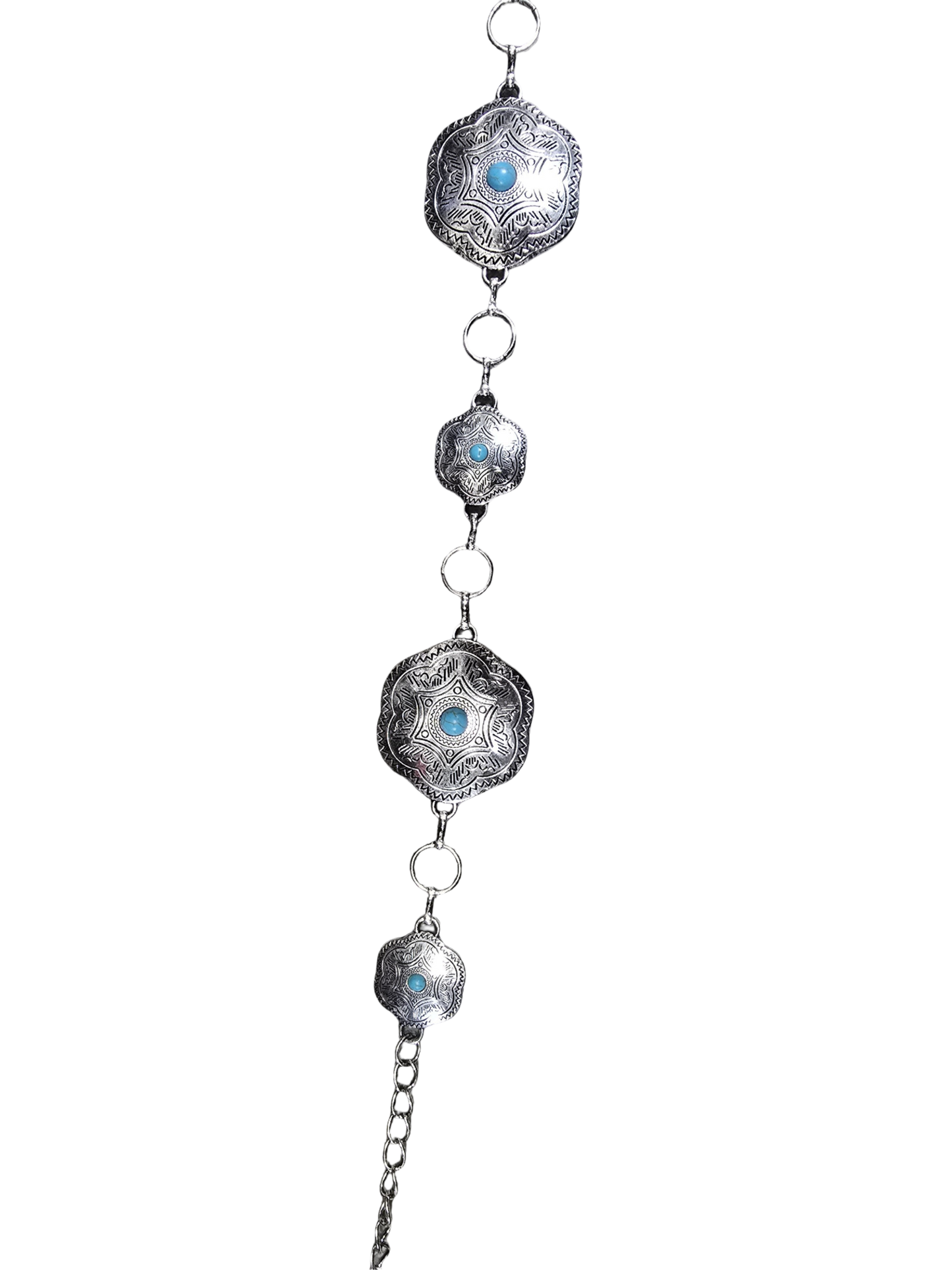 Metal Cowboy Belt with Round Conchos – For Women