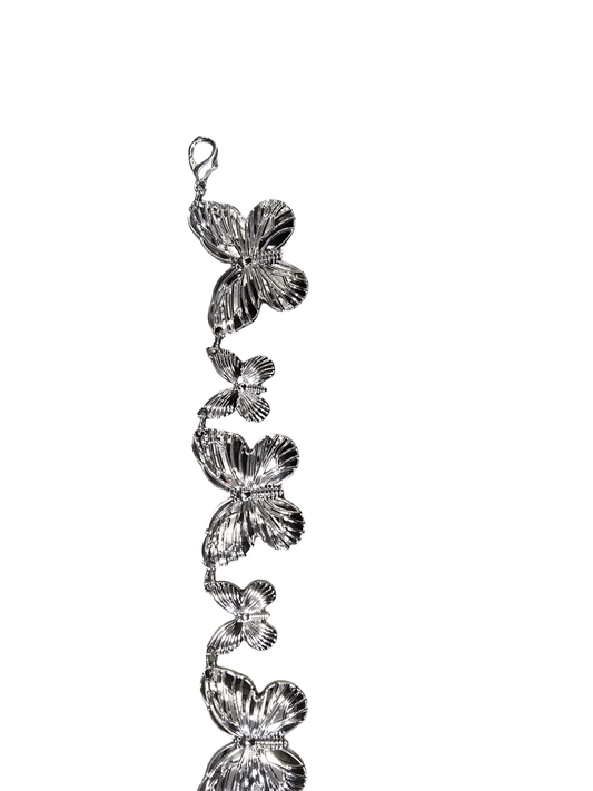 Metal Cowboy Belt with Butterflies - For Women