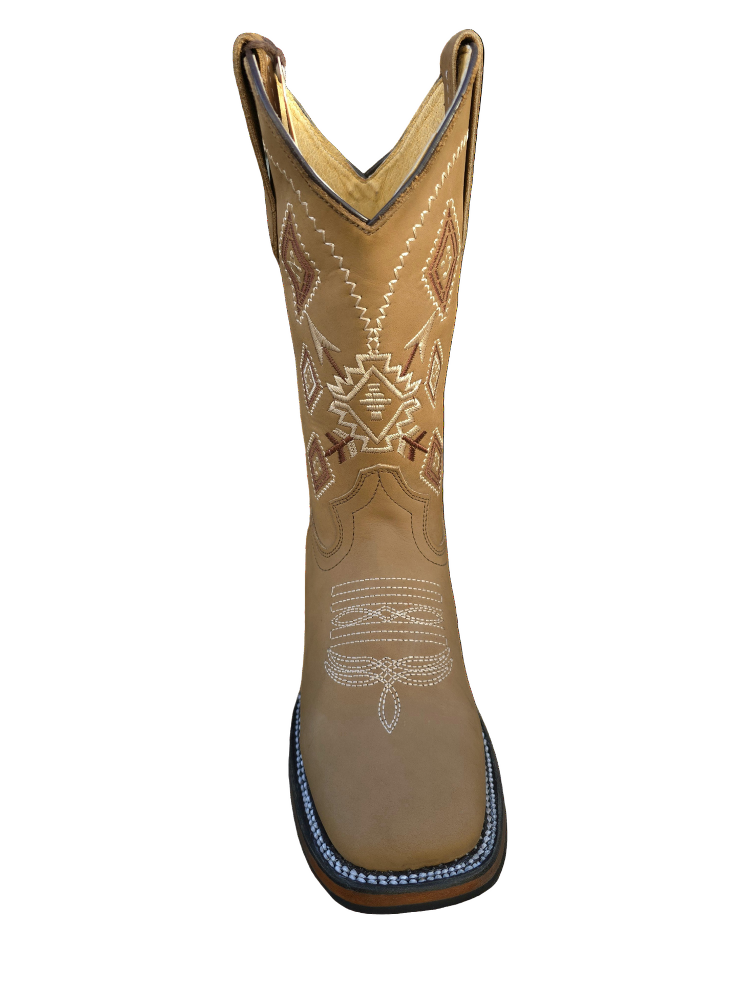 BOTAS VAQUERAS DAMA BORDADA 436 BD OCRE (potrillo salvaje)