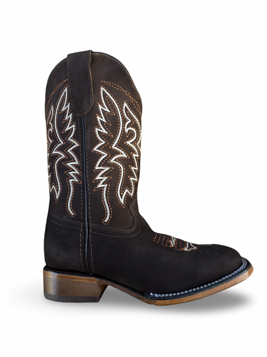 BOTAS VAQUERAS DAMA BORDADA 445 BD CAFE (potrillo salvaje)