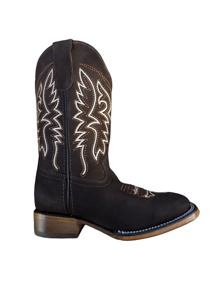 BOTAS VAQUERAS DAMA BORDADA 445 BD CAFE (potrillo salvaje)