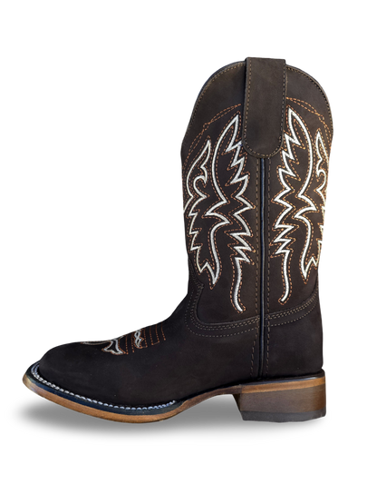 BOTAS VAQUERAS DAMA BORDADA 445 BD CAFE (potrillo salvaje)