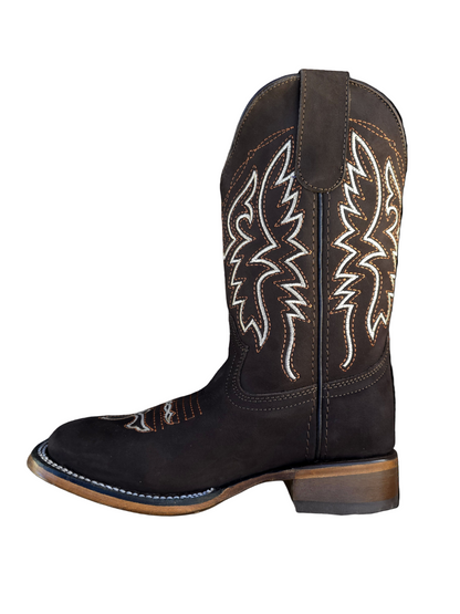 BOTAS VAQUERAS DAMA BORDADA 445 BD CAFE (potrillo salvaje)