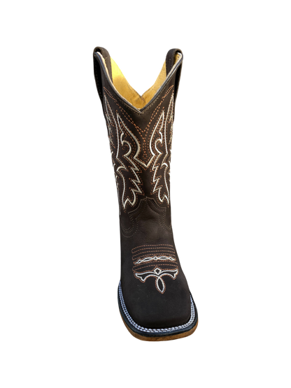 BOTAS VAQUERAS DAMA BORDADA 445 BD CAFE (potrillo salvaje)