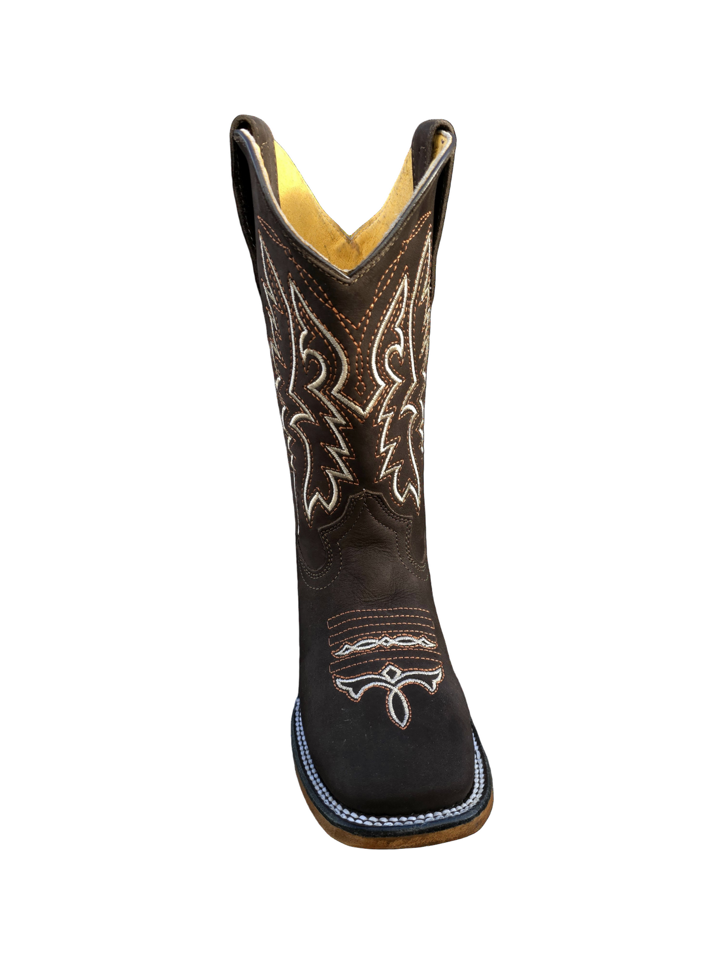 BOTAS VAQUERAS DAMA BORDADA 445 BD CAFE (potrillo salvaje)