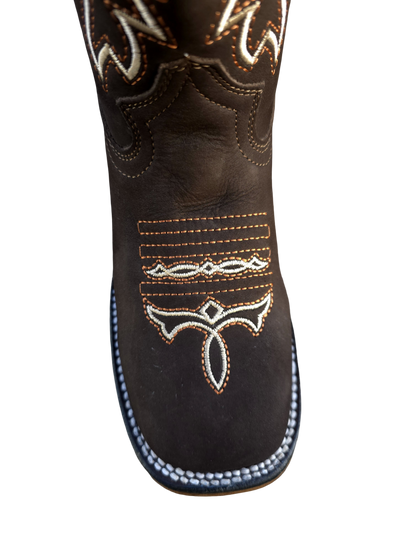 BOTAS VAQUERAS DAMA BORDADA 445 BD CAFE (potrillo salvaje)