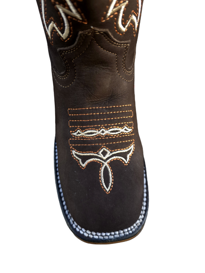 BOTAS VAQUERAS DAMA BORDADA 445 BD CAFE (potrillo salvaje)