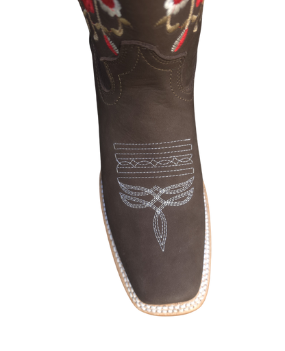 BOTAS VAQUERAS DAMA BORDADA 426 BD FLORES (potrillo salvaje)