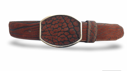 Cinto Vaquero de Cuello de Toro Original Color Ladrillo
