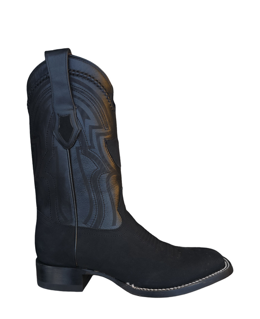 BOTAS VAQUERAS WILD WEST NOBUCK (GAMUZA)  NEGRA