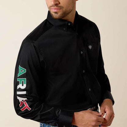 Ariat Men's Mexico Logo Twill Classic Fit Shirt