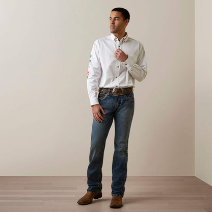 Ariat Men's Mexico Logo Twill Classic Fit Shirt