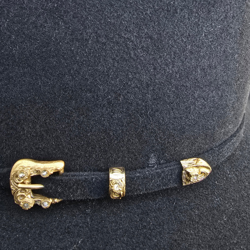 LARRY MAHAN'S 30X COWBOY FELT HAT BLACK