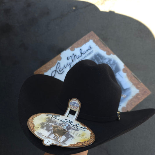 LARRY MAHAN'S 10X COWBOY FELT HAT BLACK