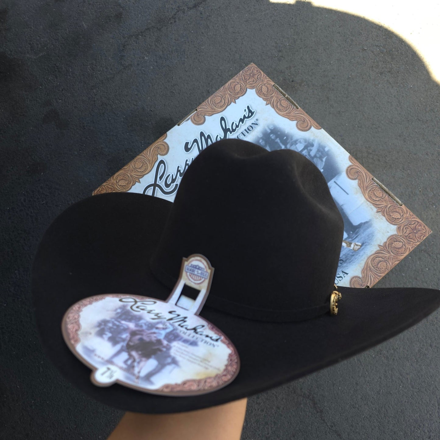LARRY MAHAN'S 30X COWBOY FELT HAT BLACK