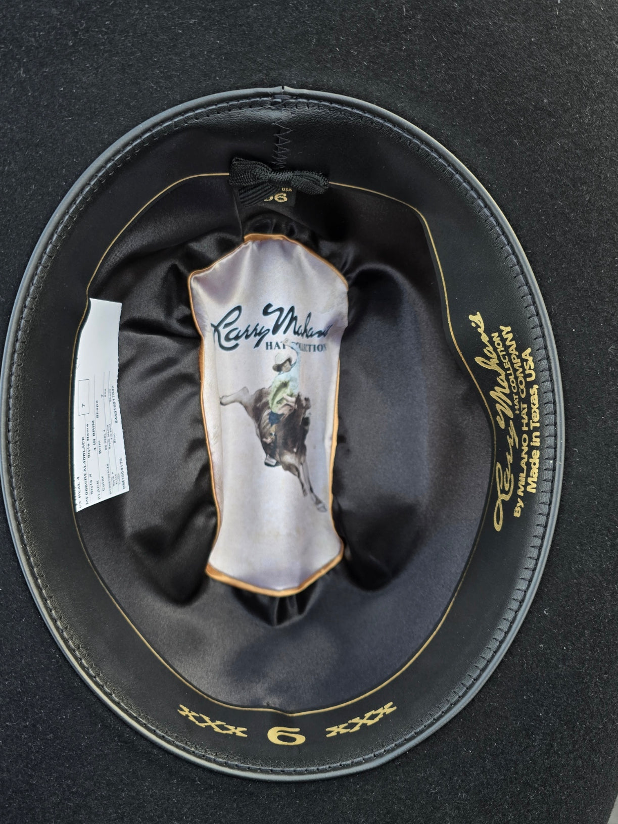 LARRY MAHAN'S 6X COWBOY FELT HAT BLACK