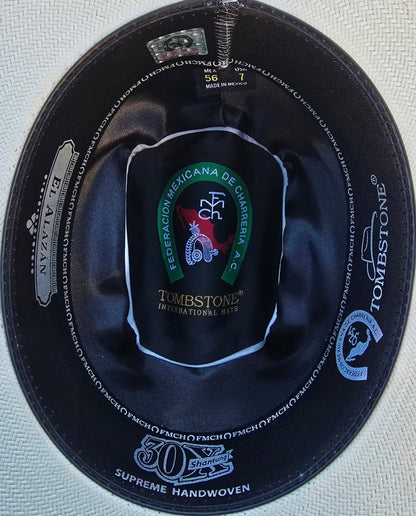 SOMBRERO TOMBSTONE 30X EL ALAZAN FEDERACION MEXICANA DE CHARRERIA