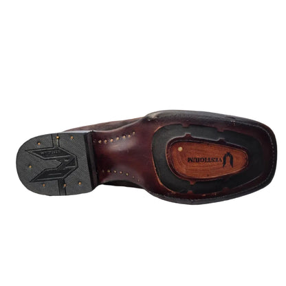 VESTIGIUM WIDE SQUARE TOE NOBUCK DARK TABACCO
