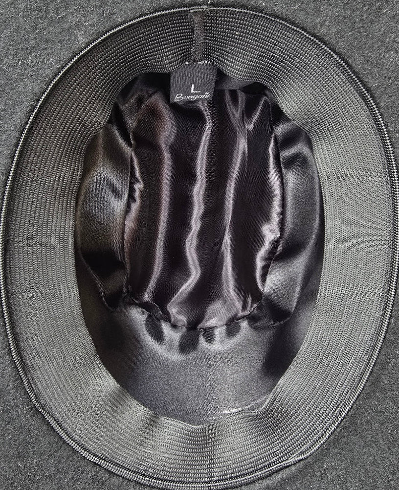 TEXANA PARA NIÑO SINALOA / SINALOA FELT HAT FOR KIDS COLOR NEGRA CON PLUMA