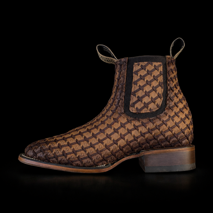 BOTIN DE PETATILLO/TAPETILLO COLOR MIEL (potrillo salvaje)