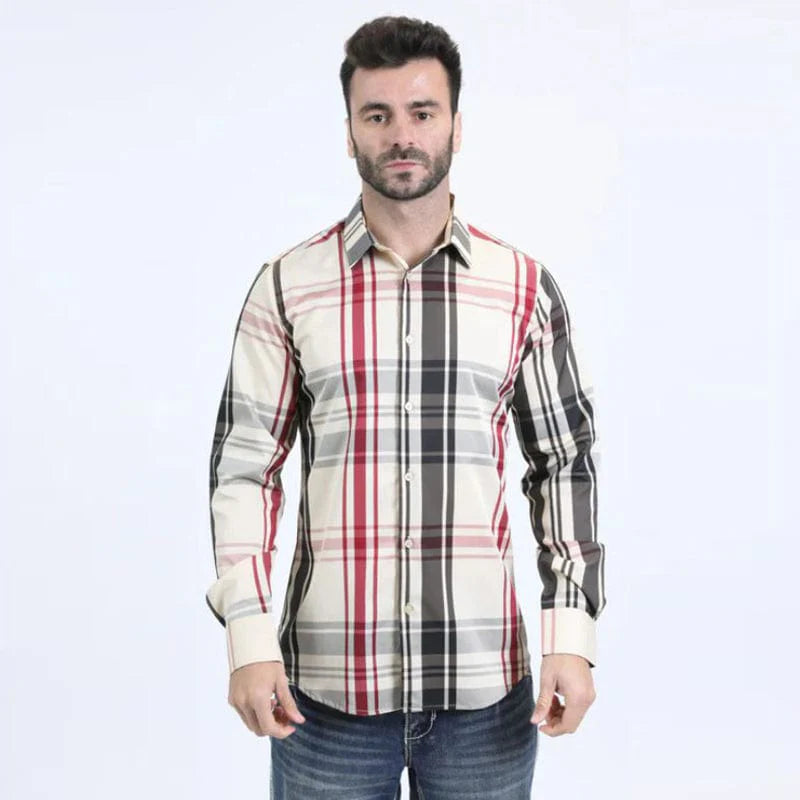 CAMISA PLATINI SLEEVE CUADRADA COLOR BEIGE