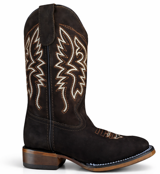 BOTAS VAQUERAS DAMA BORDADA 445 BD CAFE (potrillo salvaje)
