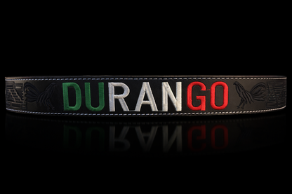 CINTURON PITEADO "DURANGO" TRICOLOR COLOR NEGRO
