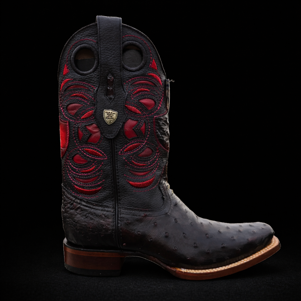 BOTAS DE VESTRUZ ORIGINAL BLACK CHERRY PUNTA RODEO