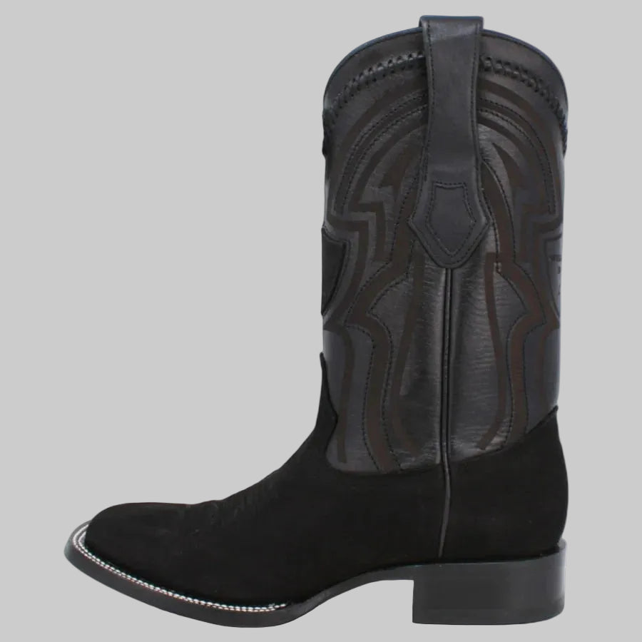 Botas Vaqueras de Cuero Nobuk Horma Cuadrada Ancha WW-2824L6305