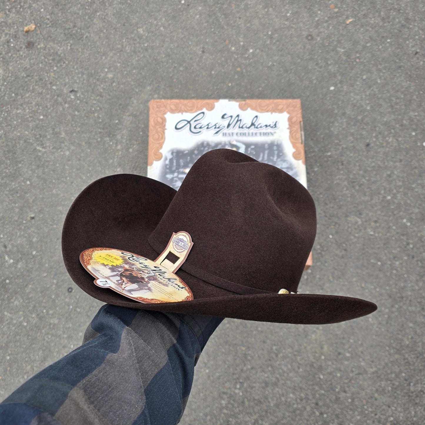 LARRY MAHAN'S 6X COWBOY FELT HAT BROWN