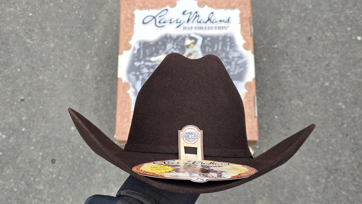LARRY MAHAN'S 6X COWBOY FELT HAT BROWN
