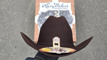 LARRY MAHAN'S 6X COWBOY FELT HAT BROWN