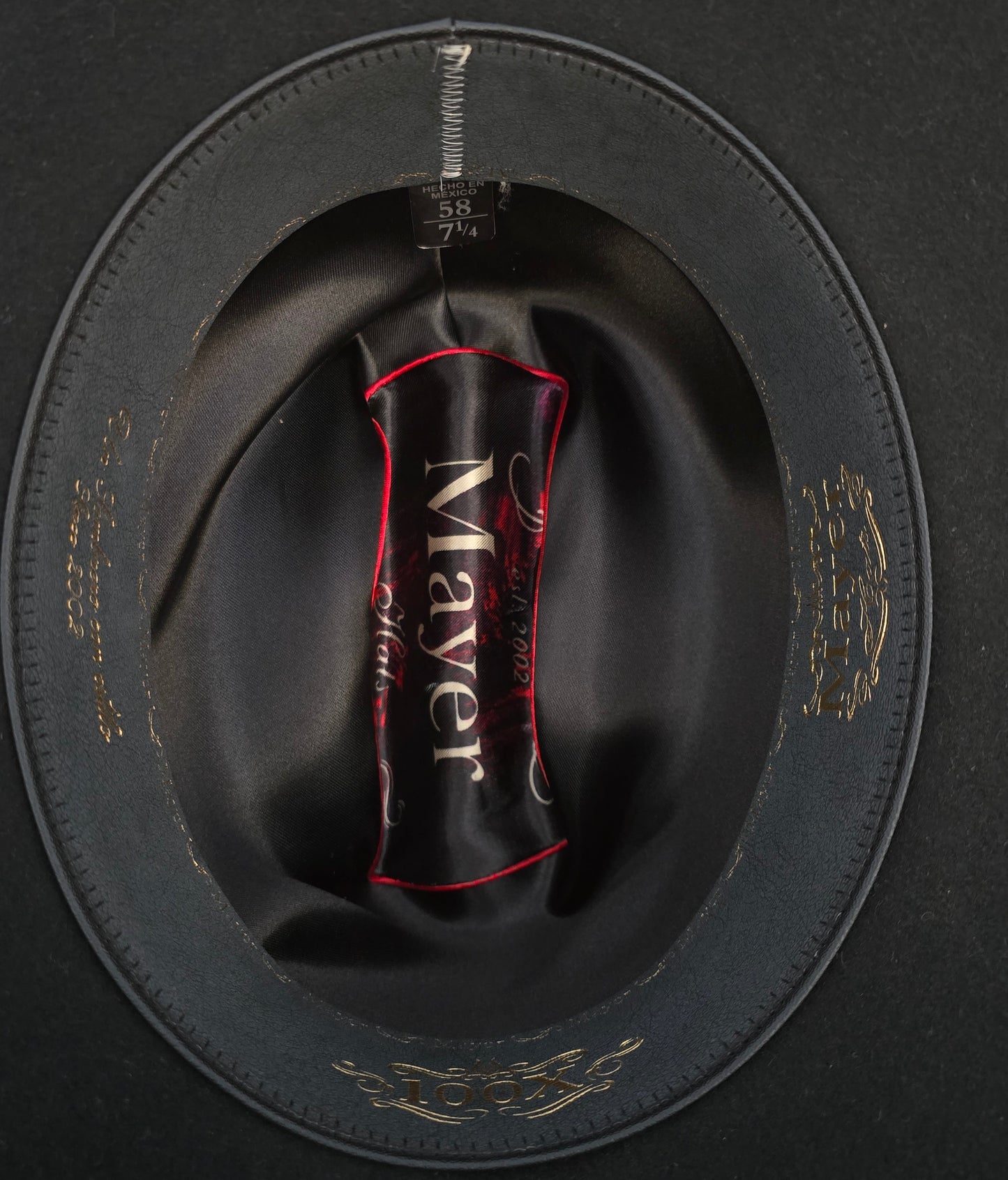 TEXANA (FELT HAT) MAYER 100X SINALOA COLOR NEGRA